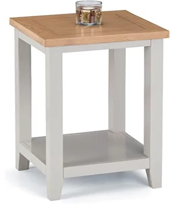 Lamptafel, olifantgriß/bleich Eiche, 55x44x38 cm