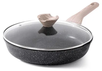 Zdjęcie produktu dla Patelnia z powłoką nieprzywierającą i pokrywką, 28 cm - Zdrowa i wolna od PFOA