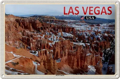 Produktbild von Blechschild Reise 30x20cm Las Vegas USA Bryce Canyon