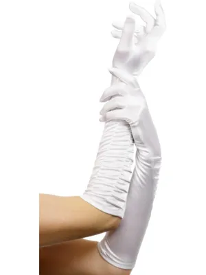 Produktbild von Lange weiße Handschuhe edel weis weiss Kostüm weisse