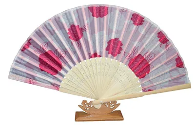 Produktbild von 523, 1 Stk. Hand Deko Sommer Fächer Blumen Motive Retro Design