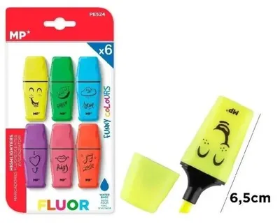 Immagine prodotto di Mini evidenziatori fluorescenti, 6 pezzi