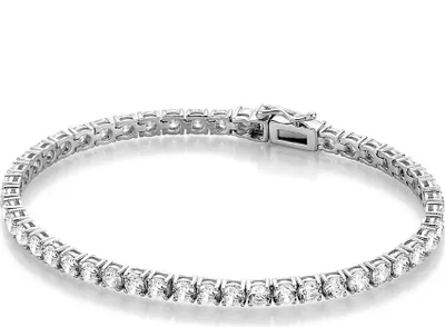 Produktbild von Armband Giorgio Martello Milano Tennisarmband mit Zirkonia Steinen, Silber 925 Silber 17,5 cm