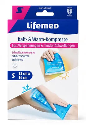 Produktbild von KALT & WARM KOMPRESSE Gr. S 13x14cm Blau Mehrfach Kühlkissen Wärmekissen Kühlpads Kühlkompresse Gelpads (Größe S - 13x14cm - 99)