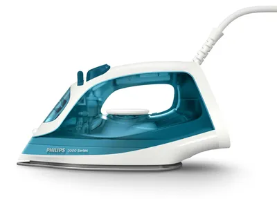 Produktbild von Philips 2000 series , Dampfbügeleisen, Keramik-Bügelsohle, 1,9 m, 110 g/min, Aqua-Farbe, 25 g/min