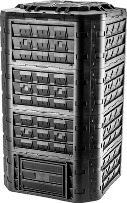 Image de Composteur de jardin - Bac à compost - Modulaire - Résistant au gel - 1250 l - Noir