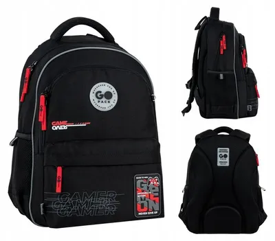 Produktbild von GoPack GO26-182M-5 Schulrucksack für Jungen, schwarz