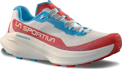 Zdjęcie produktu dla Prodigio 2 Woman – buty do biegania w terenie dla kobiet – La Sportiva, rozmiar: 6,5 UK / 40, kolor: W00P02-White/Hibiscus