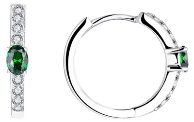 Immagine prodotto di Solidchoice - Orecchini a cerchio in argento sterling 925 con pietra di nascita