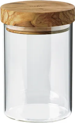 Produktbild von Vorratsglas mit Olivenholzdeckel, 600 ml, 15 cm