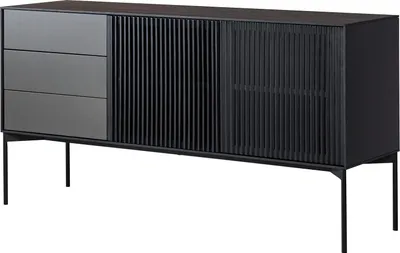 Produktbild von home24 Sideboard - Echtholzfurnier - Eiche Schwarz