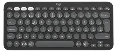 Image de Logitech Pebble Keys 2 K380s, Mini, sans fil, Bluetooth, touches à effleurement, QWERTZ, graphite