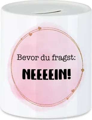 Produktbild von Bevor du fragst Nein Spardose Lustig Sarkasmus Büro Mitarbeiterin Kollegin Geschenk Spruch