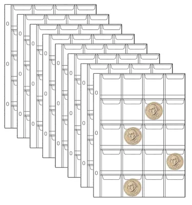 Productafbeelding van Muntverzamelpagina's voor munten tot 42 mm, 8 stuks