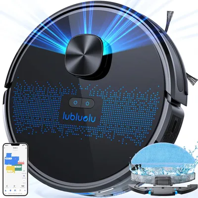 Produktbild von Lubluelu SL60D+ Saugroboter, 2-in-1-Wisch- und Saugfunktion, 4000 Pa Saugleistung, Lasernavigation mit 5 Karten, leise mit 55 dB, Steuerung per App