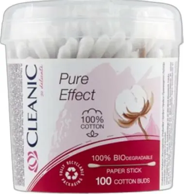 Image de Cleanic, Pure Effect Bio coton-tiges, boîte, 100 pièces