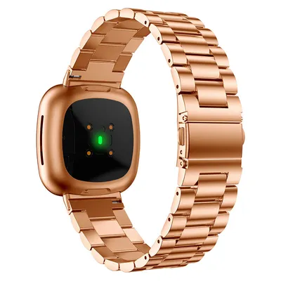 Produktbild von Strap-it Fitbit Versa 3 Stahlarmband (Rosagold)