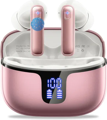 Produktbild von In-Ear-Kopfhör,Bluetooth 5.3, Noise Cancelling In Ear, IP7 Wasserdicht Wireless Kopfhörer mit Mikrofon, 40H Immersiver Deep Bass, Digitale LED-Anzeige