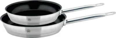 Produktbild von PRO-X Bratpfannen-Set, Durchmesser: 24 und 28 cm, Edelstahl rostfrei 18/10, antihaftbeschichtet
