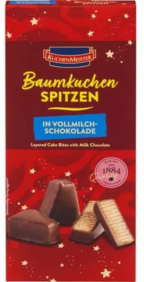 Produktbild von KuchenMeister Baumkuchen Spitzen Vollmilch 130g