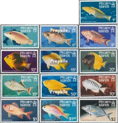 Produktbild von Briefmarken Pitcairn 1984 Mi 238-250 (kompl.Ausg.) postfrisch Fische