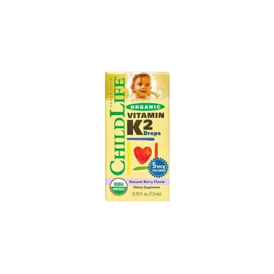 Zdjęcie produktu dla ChildLife Essentials Organic Witamina K2, Dzikie jagody, 7,5 ml