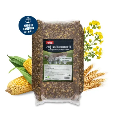 Produktbild von PANTO Schaf- & Lämmermüsli – 15 kg ohne Kupfer, fördert Pansenentwicklung