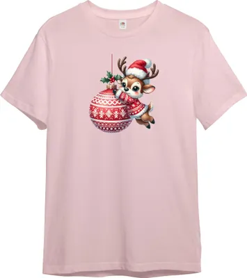 Produktbild von PAULGOS Kinder T-Shirt, Rentier mit Weihnachtskugel
