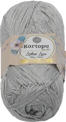 Zdjęcie produktu dla Przędza LOTUS LUX – 100 g / 340 m – szara