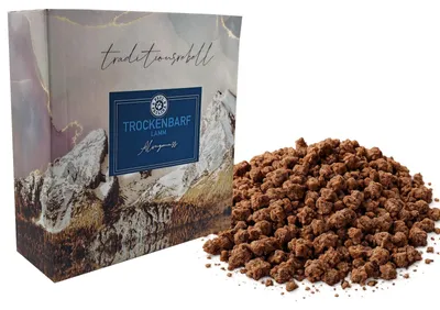 Produktbild von Paul & Paulina Trockenbarf Almgenuss pur Lamm 700g 100% Lamm gewolft und getrocknet für Hunde
