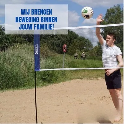 Immagine prodotto di Set da badminton - 2 persone - volani - rete da badminton - inclusa borsa da viaggio