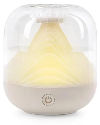 Obrázek produktu pro Ultrazvukový zvlhčovač vzduchu – difuzér éterických olejů – nádržka na vodu 700 ml – dobíjecí přes USB 5 V – noční světlo – tichý a přenosný – bílý