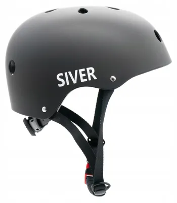 Produktbild von Silber-schwarzer Fahrradhelm - Größe L