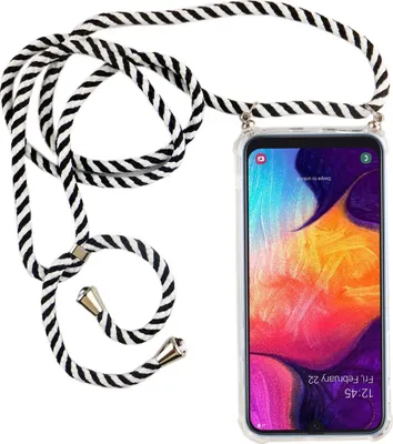 Produktbild von Handykette für Samsung Galaxy A50 - Smartphone Necklace Hülle mit Band - Schnur mit Case zum umhängen in Schwarz