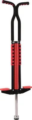 Produktbild von Relaxdays Pogo Stick, für Kinder, Springstock bis 60 kg, gepolststert, Sprungstab outdoor, rutschfest, Edelstahl, rot