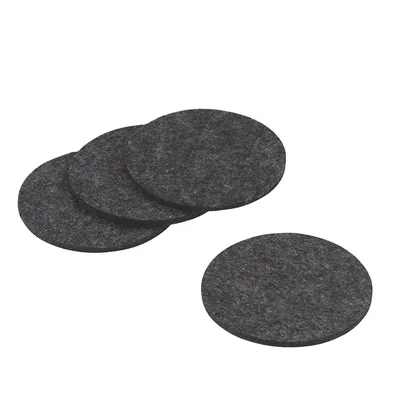 Obrázok produktu pre Sklenený podšálok plstený KeLa séria ALIA tmavo sivá 10 cm 4 kusy