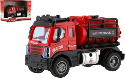 Immagine prodotto di Vigili del fuoco auto con autocisterna in plastica 12 cm sul rinculo