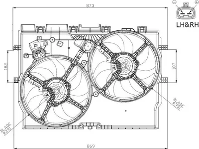 Produktbild von NRF 47945 Lüfter Motorkühlung Kühlerlüfter für FIAT Ducato Kastenwagen (250, 290) Wasserkühler
