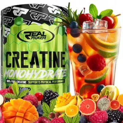 Obrázek produktu pro CREATINE MONOHYDRATE prášek REAL PHARM CREATINE Fruity 500g