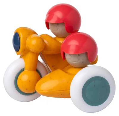 Productafbeelding van Tolo  Houten Motorfiets met Zijspan - Duurzaam babyspeelgoed vanaf 1 jaar