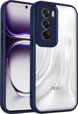 Produktbild von Hülle für Oppo Reno12 Transparente Rückseite TPU Bumper Stoßfest Handyhülle Blau