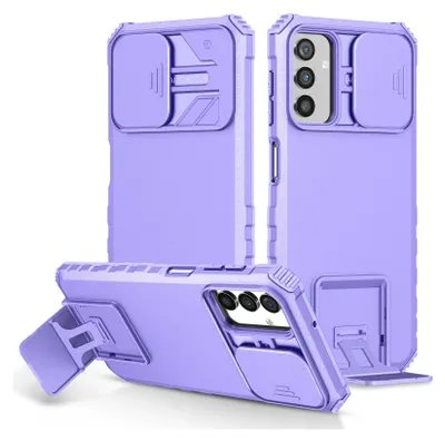 Image de Étui pour Samsung Galaxy A13 5G/4G étui de protection militaire double couche avec béquille et protection coulissante de l'appareil photo Violet