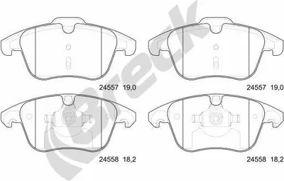 Produktbild von BRECK Bremsbeläge Satz Vorne Bremsklötze für OPEL Corsa F 24557 00 701 00