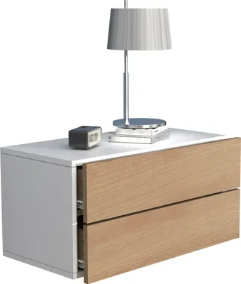 Immagine prodotto di Mobile notturno | Cassetto da parete | Pannello da parete | Comodino | Dimensioni ca. H. 30 x W. 60 x D. 32 cm - Usal L 60 cm