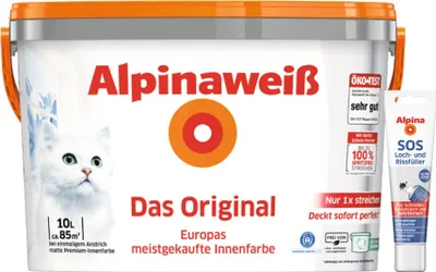 Produktbild von AP Alpinaweiß DO 10L +SOS Spachtel 100ML