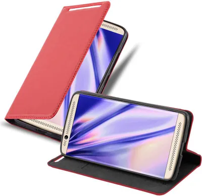 Produktbild von Cadorabo Hülle für ZTE Axon 7 Schutz Hülle in Rot Handyhülle Etui Case Cover Magnetverschluss