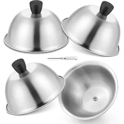 Immagine prodotto di Campanelli per porta in acciaio inossidabile, set di 4 pezzi, dimensioni 15,2 x 9,6 cm, con manico in plastica