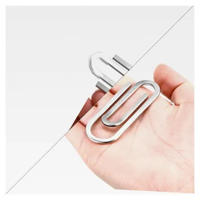 Produktbild von 2 Stück Edelstahl Geldklammer für Herren, U-Form, Silber