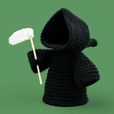 Gehäkelte Halloween-Geist-Puppe, 12,5 cm, emotionale Unterstützung, Geschenk