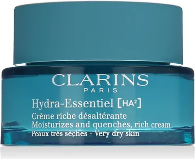 Productafbeelding van Clarins Hydra-Essentiel [HA²] Rich, voor dames, 50 ml, crème, voor droge huid, zeer droge huid, hydraterend, voedend, revitaliserend, pot